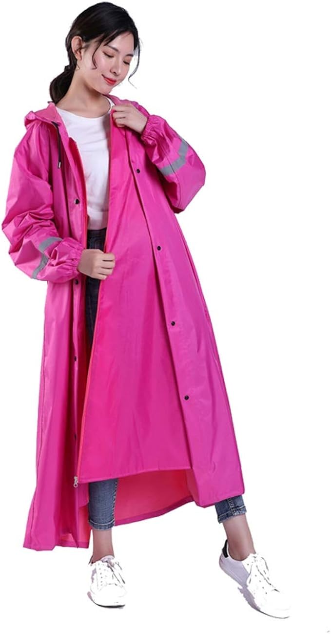 Amazon Co Jp レインウェアレディース ロングレインコートで徒歩サイクリングレインコート防爆レインウェアアダルト屋外ポンチョ缶パックの増加 Color Sky Blue 服 ファッション小物