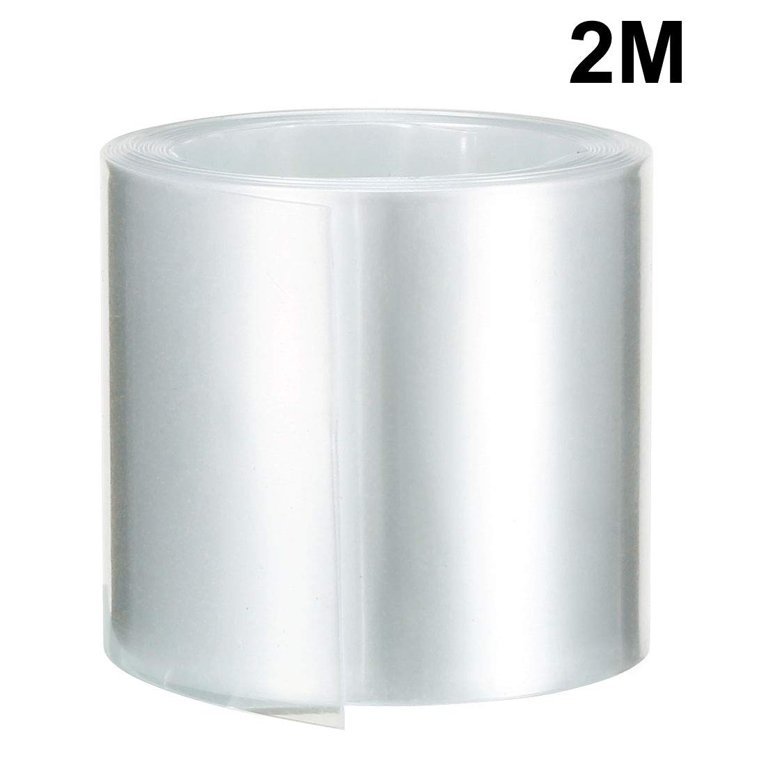 sourcingmap 43mm Flat PVC Heat Shrink Tubing Battery Wrap 2m Length for 26650 Battery Clear - Image 4