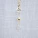 Daisy Natural Ivory Real Flowers Transparent Glass Bottle Pendant 18k Gold Plated Chain Necklace for Women Handmade