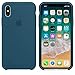 iPhone X Silicone Case, Liquid Silicone Gel Rubber Shockproof Case and Ultra Soft Microfiber Cloth Lining Cushion for Apple iPhone X/10 (Cosmo Blue)