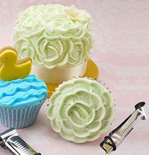 Cake Decorating Kit by CiE. Set of 15; Fondant modeling tools, crimper set and frill cutter.