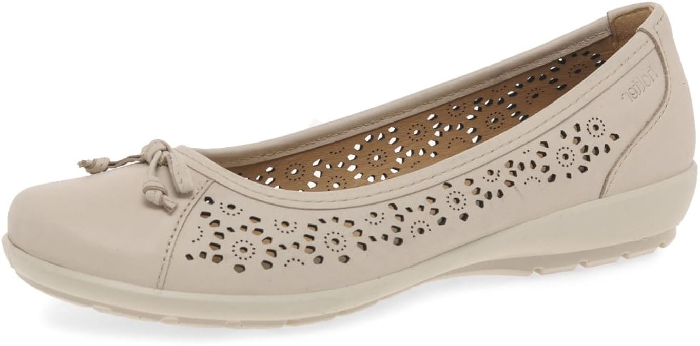 Hotter Women's Precious EXF Ballet Flats, Beige (Soft Beige), 7 UK 41