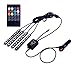 Car LED Strip Light, YANF 4Pcs 36 LED Music Car Interior Light Led Under Dash Lighting Kit Multicolor Floor Lights with Sound Active Function and Wireless Remote Control