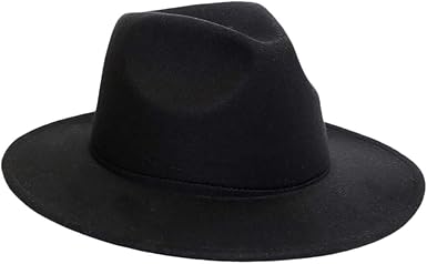 black wool fedora hat