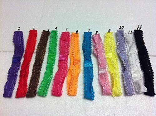 Infant Baby Girl Lace Headband Headwear Elastic Hairband LOT of 12 Us Seller