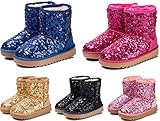 DADAWEN Children Boy's Girl's Sequin Warm Snow Ankle Boots