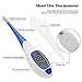 Beyoung® Digital Thermometer, Fast Accurate Flexible Tip with Display Backlit, Fever Alarm by Color Changing Memory Function Waterproof for for Oral, Rectal, Axillary Armpit Underarm Body Temperature