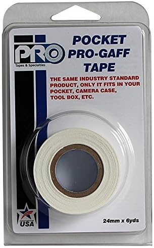 Pocket Pro-Gaff Gaffer's Spike Tape on a Mini core (White 24mm X 6 yds)