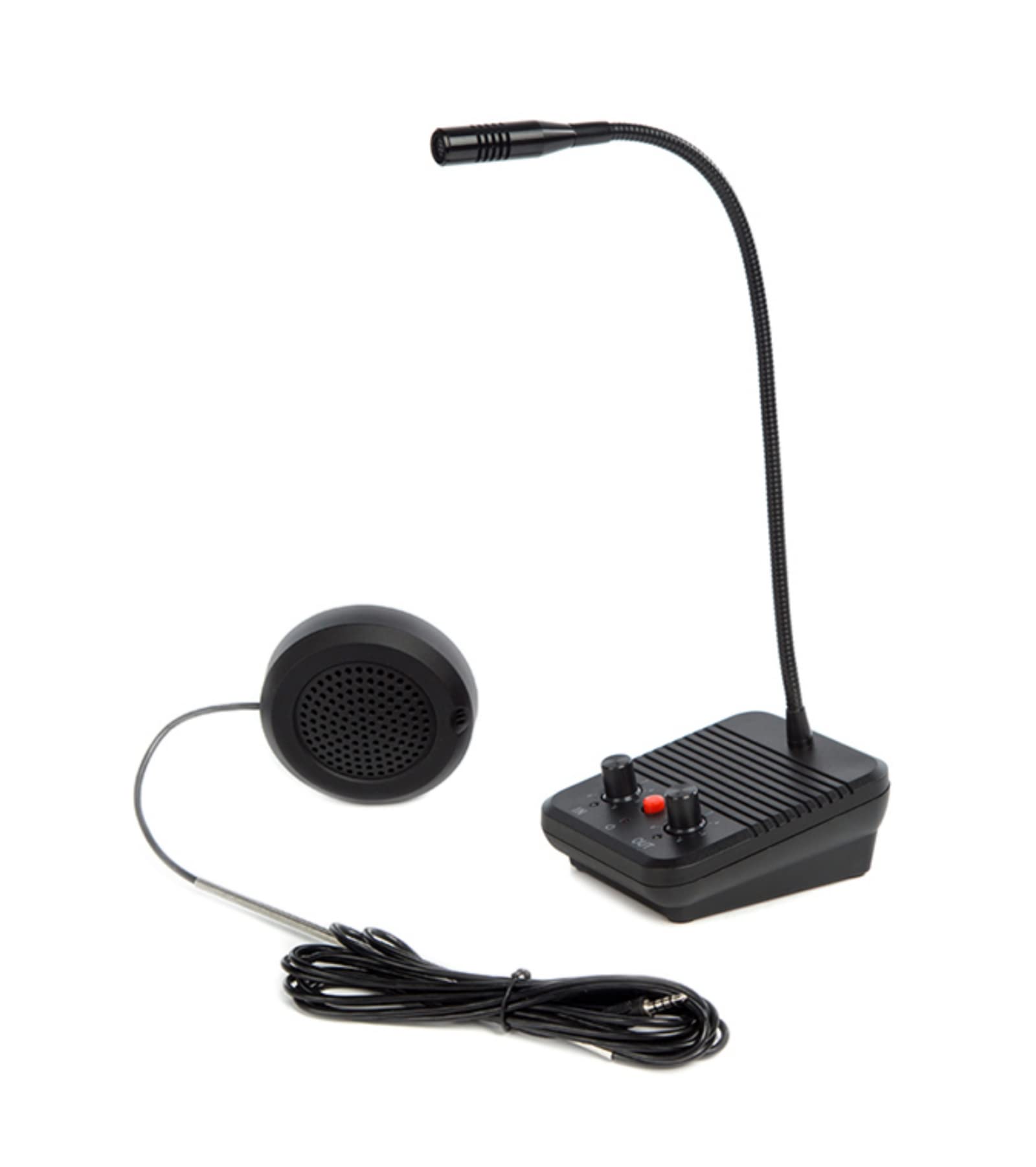 CYSSJF Window Speaker Intercom System Dual-Way Intercomm Microphone and Bank Counter Window Intercom System Anti-Interference Noise Free for Business/Bank/Office/Hospital Counter