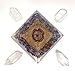 Amethyst Crystal Orgone Reiki Pyramid Kit / Includes 4 Crystal Quartz Energy Points / EMF Protection Meditation Yoga Energy Generator