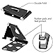 HITASION Adjustable Foldable Cell Phone Stand, Metal Aluminum Smartphone Holder Any Angle Desk Phone Stand Black