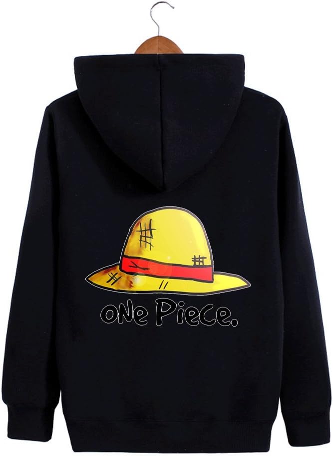 One Piece Anime Monkey D. Luffy Hat Zip-up Hoodie (XXL)