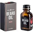 Fresh Beards Freak Beard Oil - Lemon, Orange, and Bergamot Fragrance - Scented Mens Beard and Mustache Oil - Soothing Anti-Itch Moisturizer & Softener for Dandruff Prevention and Healthy Beard Growth
