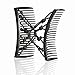 Original Comfy Comb - Double Comb for Curly Wavy Hair - No Slip, Ouchless, Adjustable & Simple Long Lasting Updo's (Plastic, Black)