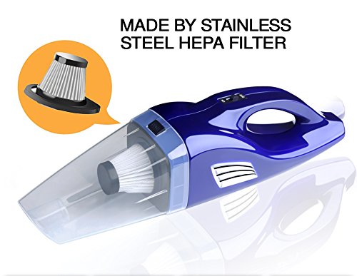 Portable Vacuum Cleaner for Car – Small Handheld Vacuum and Attachments for Cars, Trucks, Vans – Cordless Hand Vacuum with Rechargeable Battery – Essential Interior Car Cleaning Supplies by SHRAGIS - Thumbnail 7