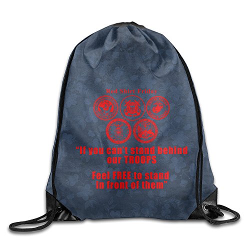 Red Shirt Friday Front Athletic Tote Drawstring Beam Port Backpack