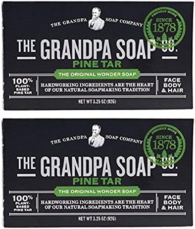 Grandpa's Pine Tar Soap 3.25 Oz (Pack of 2)