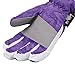SimpliKids Girl's Waterproof Thinsulate Lined Ski & Snowboard Gloves, Purple,L(10-12Y)
