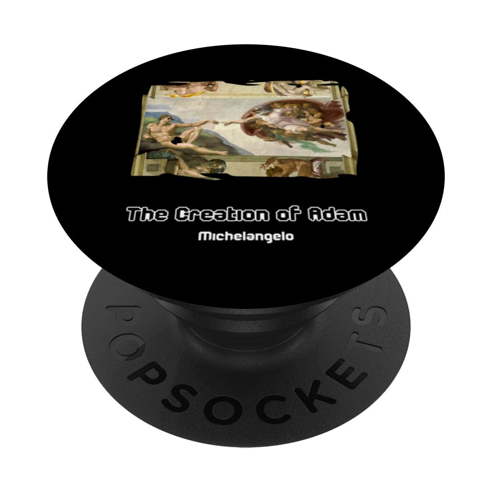 The Creation of Adam with Funny Sunglasses PopSockets Swappable PopGrip