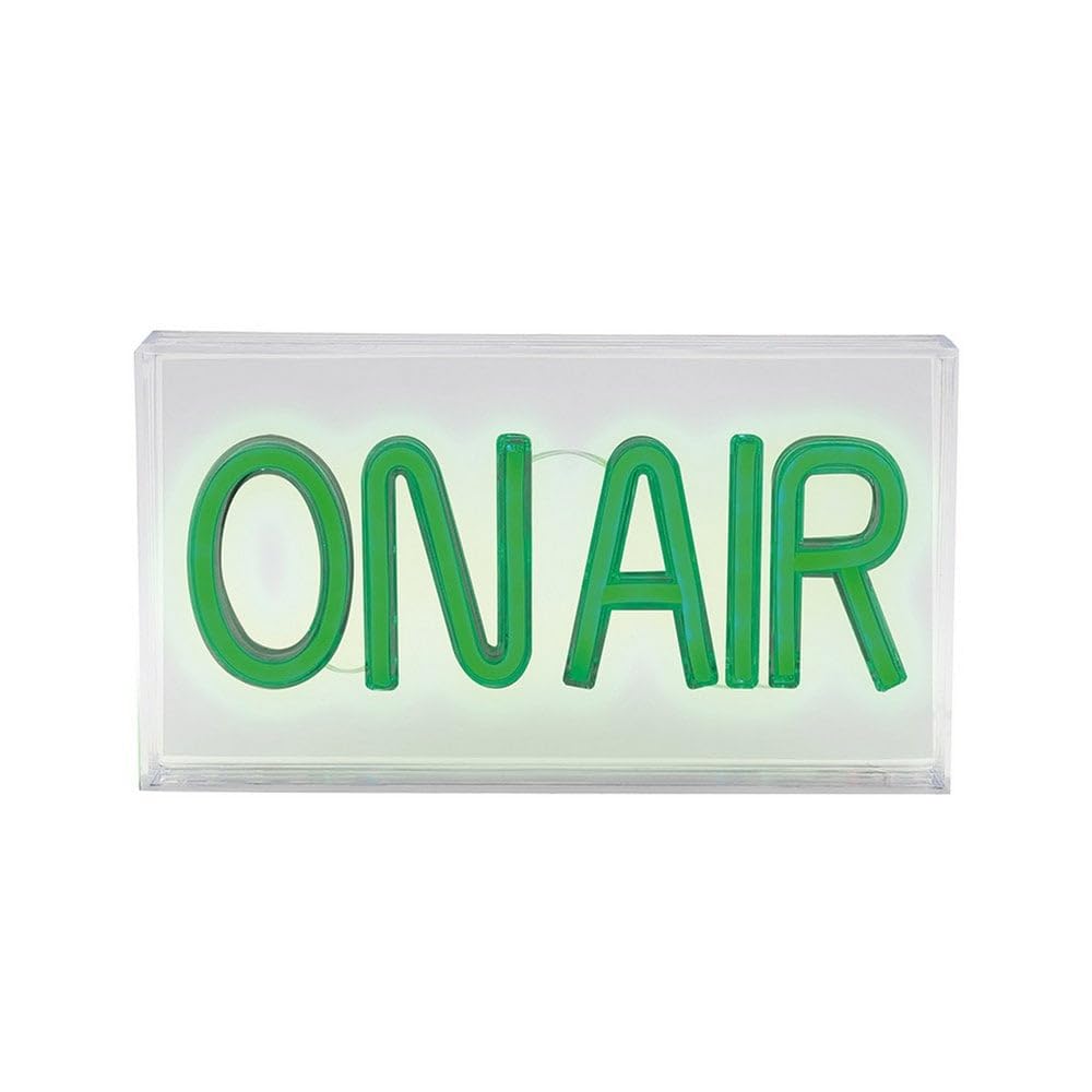 RED5 On Air Green Neon Effect Lamp USB Powered Freestanding Perspex Boxed Light