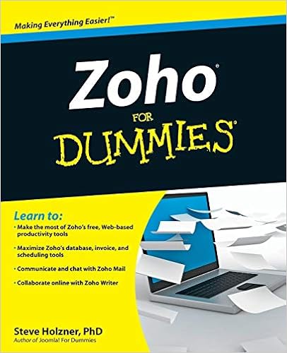 Zoho For Dummies Zoho For Dummies