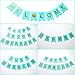 Damka DIY Party Banner Letter Set w/Punctuation (64-Piece Kit) Reusable, Gold and Turquoise Lettering | Custom Signs for Birthday Parties, Wedding, Bachelorette, Halloween, Events