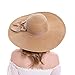 MEEFUR Summer Beach Hats Foldable Wide Brim Solid Caps Bowknot Lady Straw Sun Hat