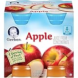 Gerber Apple Juice 4 oz per Bottle, 4-Count