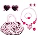 Elesa Miracle Kids Little Girl Handbag & Heart Sunglass Value Set Beach Bag Flower Girl Basket for Little Girl Kids