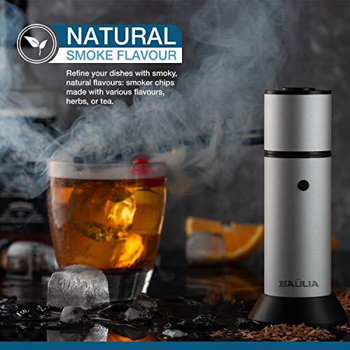 Baulia SI825 Hand Held Gun, Kitchen Smoker for Meat & Cocktails-Indoor Food & Drink Smoking Machine for Sous Vide Accessories - Add Some Rich SMO, 3x3x3