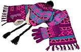 N'Ice Caps Big Girls Sherpa Lined Snowflake Print Knitted 3PC Set
