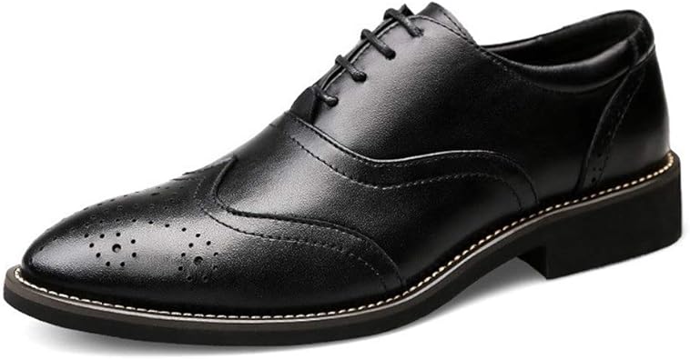 oxford pattern black shoes