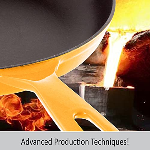 Chantal Enameled Cast Iron Cookware, 3 pc Set, Marigold Pricepulse