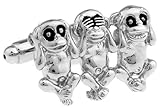 LBFEEL Classic Animal Cufflinks for Mens Jewelry the Novelty Monkey Design One Pair with Box