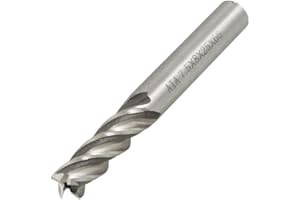 Aexit 8mm Shank End Mills Diameter 7.5mm Cutting Dia Straight Shank 4 Flutes Square Nose End Mills End Mills