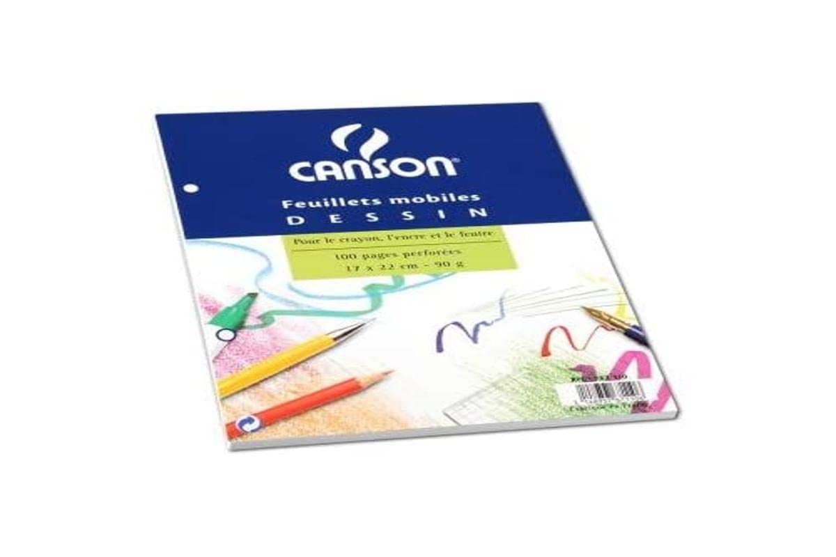 CANSON 39952 Mobile Sheet A4 210 x 297 mm Drawing Paper 100 Grit Perforated Assorted Colours