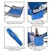 Wakeman Outdoors Camp Chair with Footrest-300lb. Capacity Recliner Quad Seat with Cup Holder, Cooler, Carry Bag-Tailgating, Camping, Fishing (Blue)thumb 3