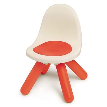 Smoby 880103 Kid Stuhl rot, Design Kinder-Stuhl aus Kunststoff mit Rückenlehne für Kinderzimmer oder passend zu Smoby Spielhä
