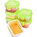 Elacra Baby Food Storage BPA Free Airtight Containers Set, Freezer & Microwave Safe, 6 Pack