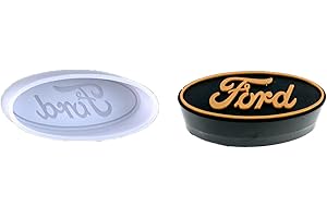 BLOSDREAM FORD Freshie Molds,Silicone Molds for Freshies,Car Freshie Molds,Silicone Epoxy Resin Molds for Aroma Beads,Soap Mold,Candle Molds,Pendant Mold (FORD), White, (C-082501)