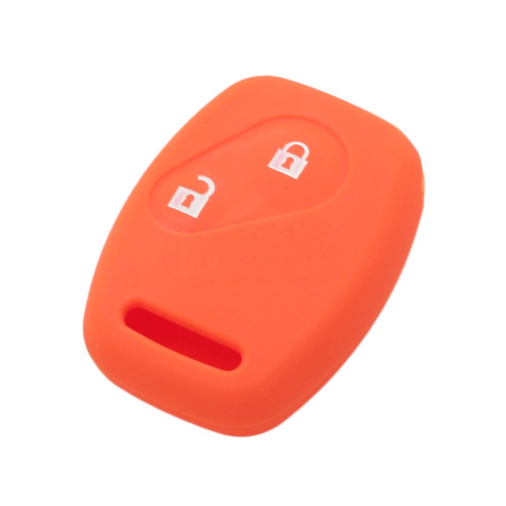 BROVACS Silicone Cover Protector Case Holder Skin Jacket Compatible with HONDA 2 Button Remote Key Fob CV9200 Orange