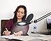 LED Magnifying Lamp, PHIVE Daylight Bright Magnifier Desk Lamp, Dimmable Task Lamp with Clamp, 5 Diopter, 5