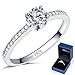 iSilver 925 Sterling Silver Solitaire Ring Engagement Wedding Propose (6)