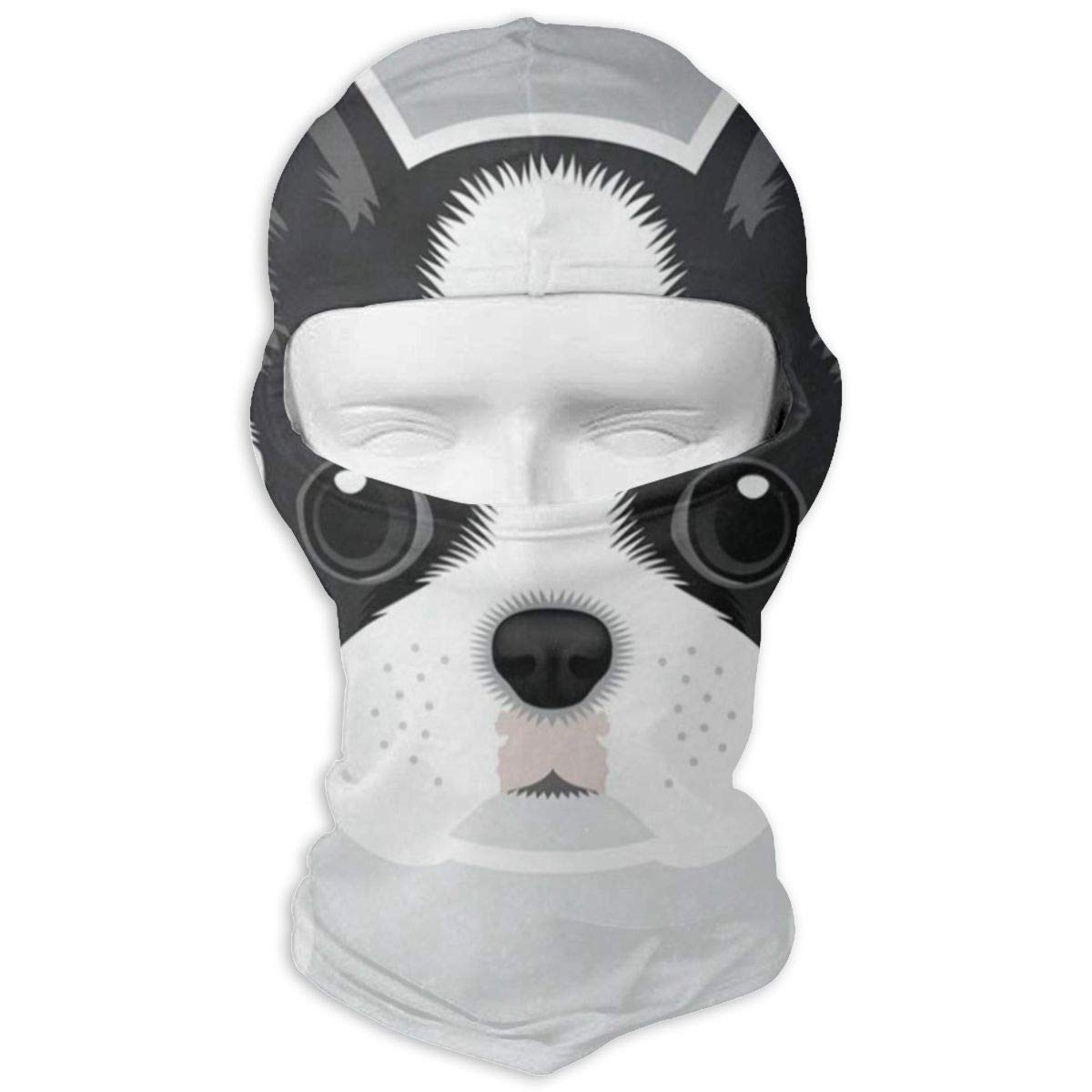 Men Balaclavas Boston Terrier Puppy Funny Pets Animals Full Face Masks Hood Ski Sports Cap Motorcycle For Cycling Sunscreen Windproof Dust Protection Balaclava Uni Tankers Dk