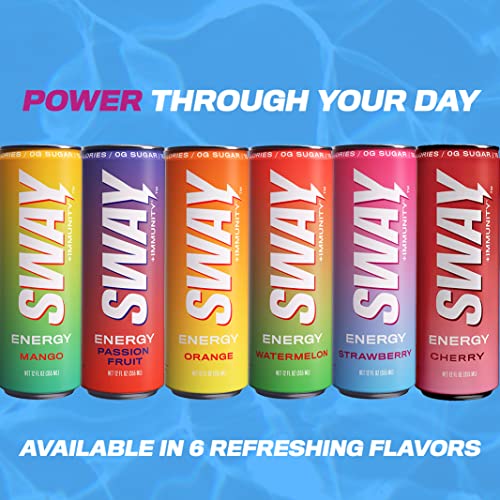 Sway Energy + Immunity Drink, Mango, 12 Fl Oz (12 Count), 160 mgs of