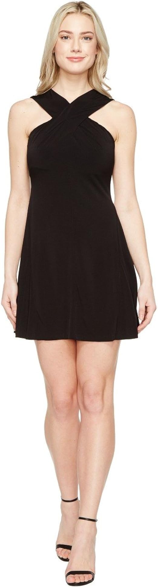 Michael Michael Kors CrossNeck Dress (10) Black at Amazon Women’s