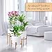 Bamboo Plant Stand | Potted Plant Rack for Indoors & Outdoors | Mid Century Modern Flower Pot Holder | Adjustable Width: 8-12
