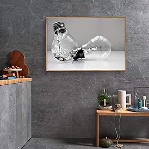 Floating Framed for Living Room Bedroom Black and...