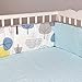 Lolli Living In The Woods Crib Bumper. Reversible and Secure Baby Crib Bumper Guard (2) 52x10 in ; (2) 29x10 in).