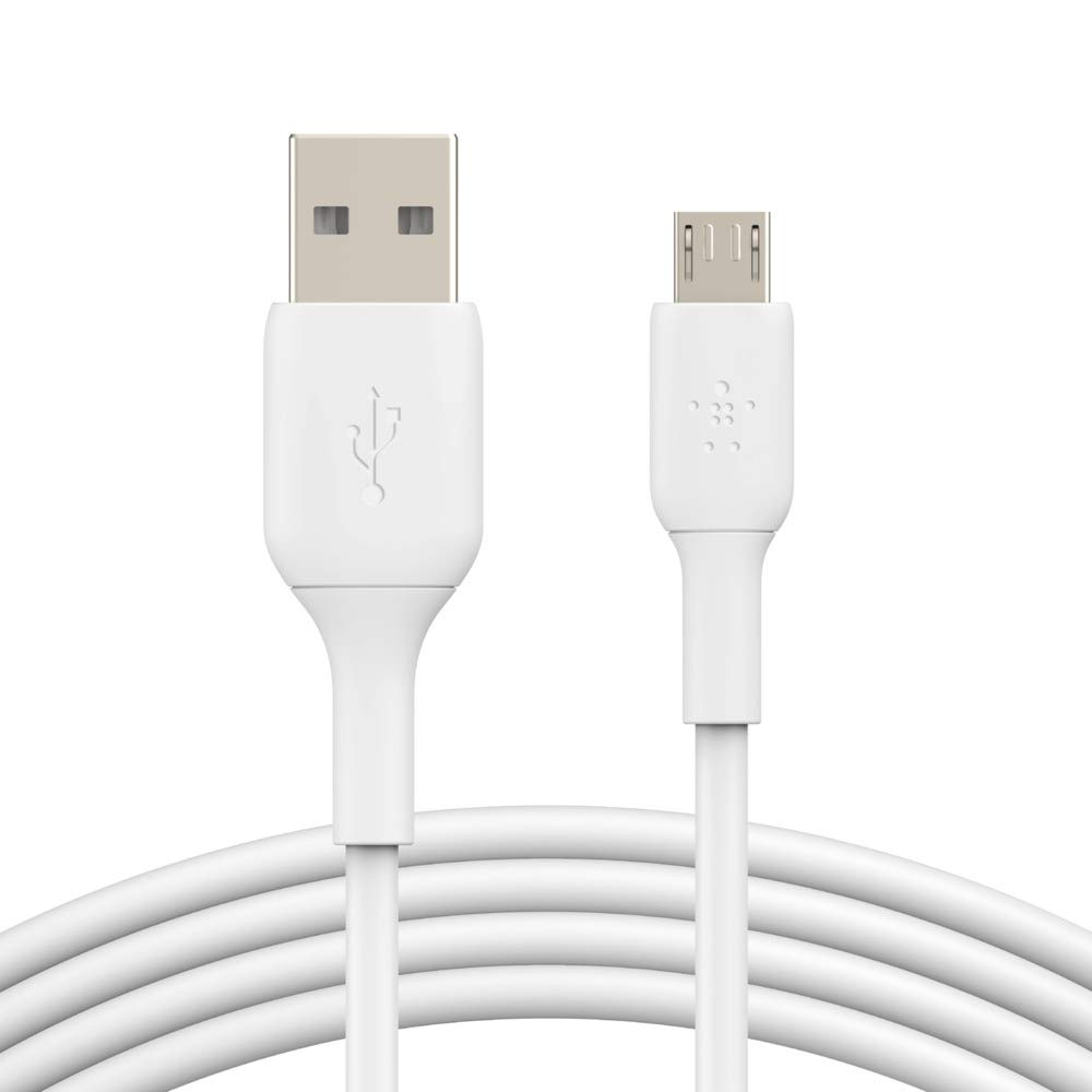 Belkin Micro-USB Cable for Portable Speakers, Power Banks, eReaders, and more (3.3 ft. / 1 m, White)